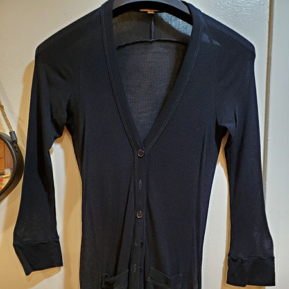 Clu Black Sheer Cardigan